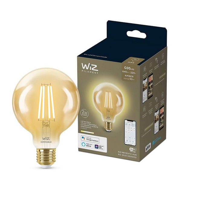 Ampolleta LED GLOBO Vintage Wifi WIZ 6.9W E27 640lm 111713 — Philips