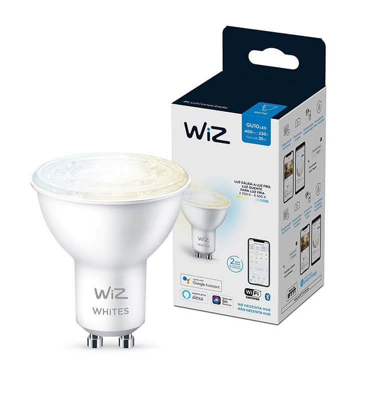 Ampolleta LED Wifi WIZ 4.9W GU10 400lm CALIDA — Philips