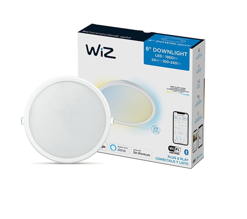 Foco LED Embutido Wifi/bluetooth 24W Calido/frio Wiz (929002532712) (111720) — Philips