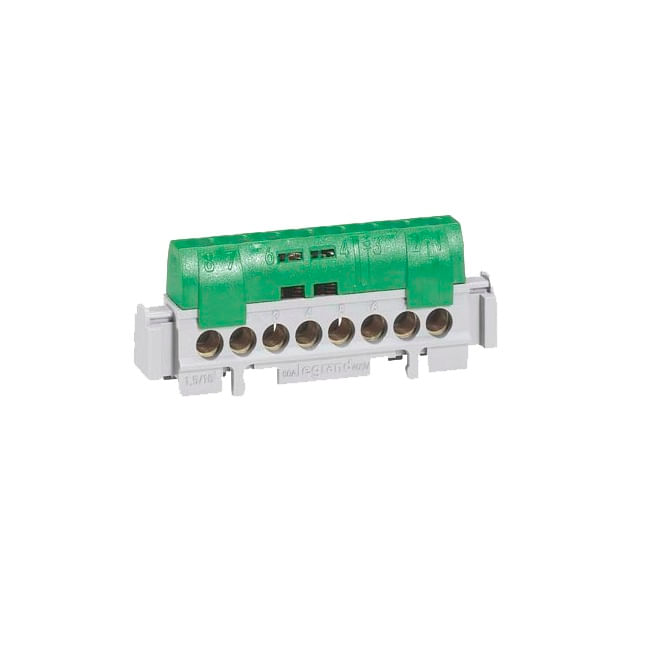 Regleta Conexion 12 Entradas Verde Tierra 4834 (123440) — Legrand