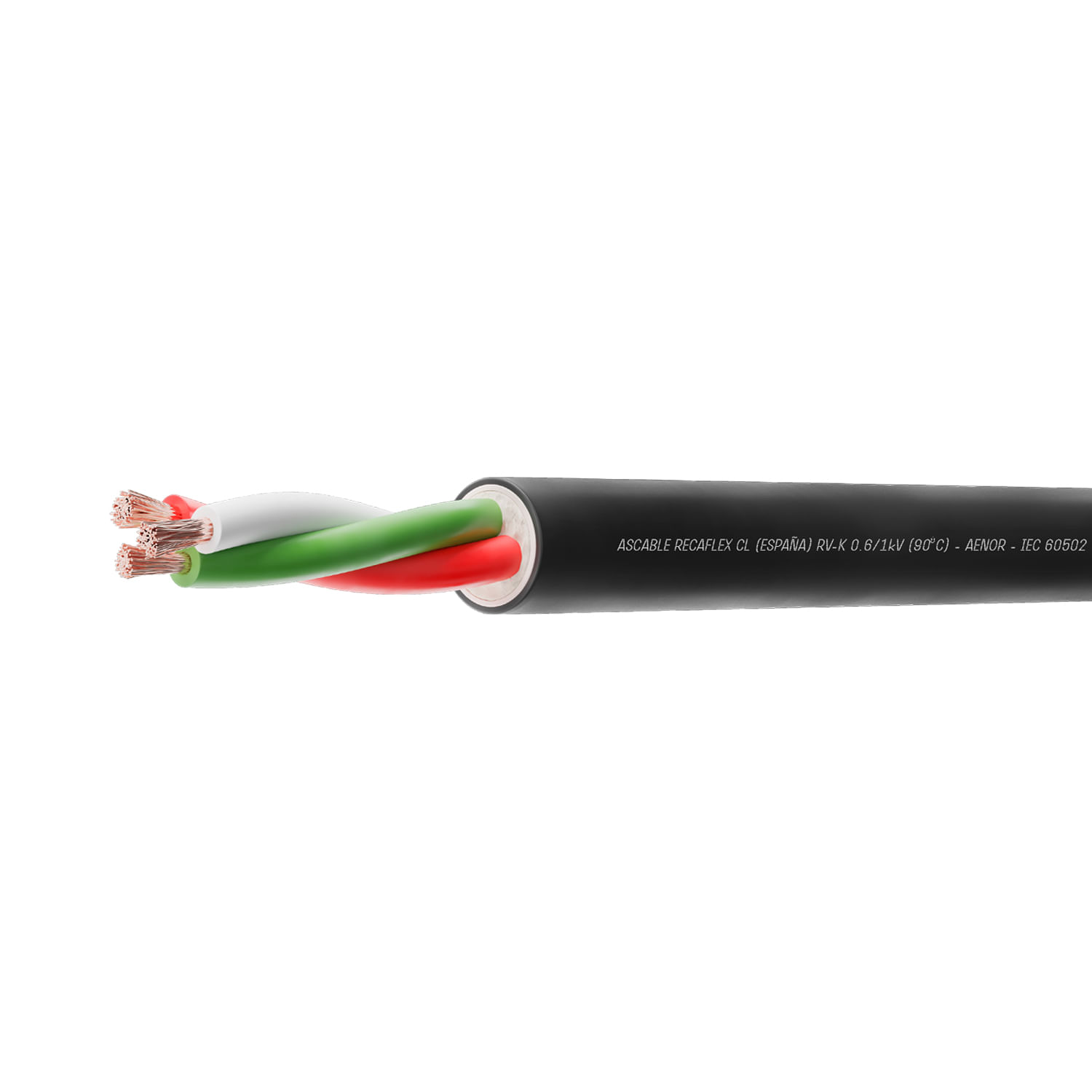 Cable Flexible Rvk 3x1.5mm (Rollo 100 Metros) (125900) — Ascable