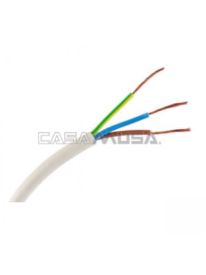 Cordon PVC 3x0.75mm 300V (Bl) H03VV-F 130847 (Rollo 100 Mts) — CACG