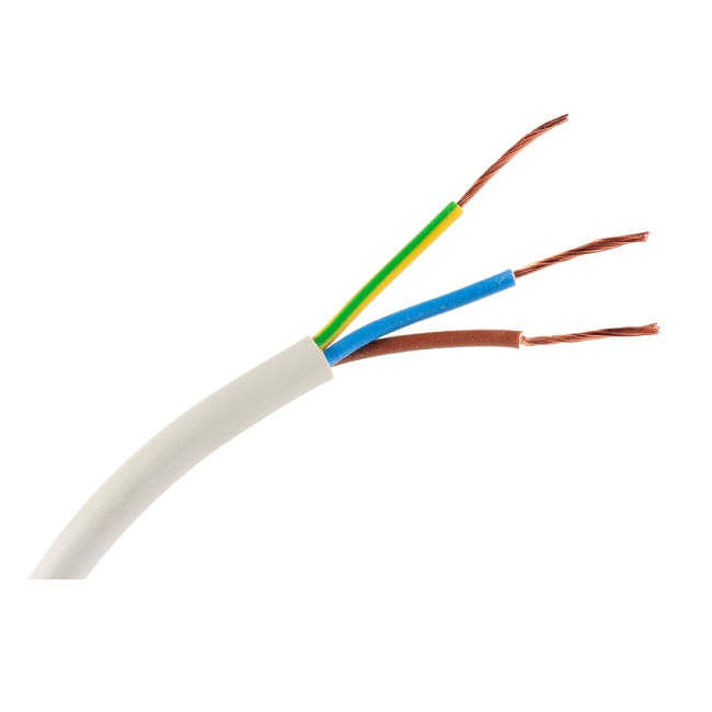 Cordon PVC 3x1.5mm 500V (Bl) H05VV-F 130873 (Rollo 100 Mts) — CACG