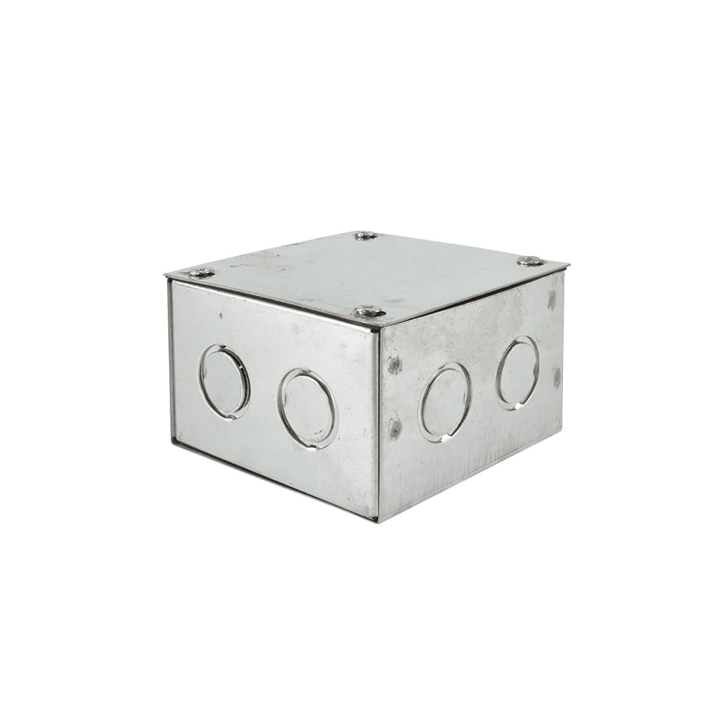 Caja Electrogalvanizada 100x100x65mm Con Tapa y Emp. 2409100 Lexo (133004) — LEXO