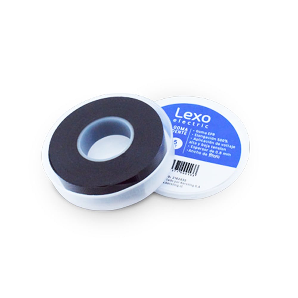Cinta Aislante de Goma Lexo Autofundente 2102032 19mm 5MTS Negra (138823) — LEXO
