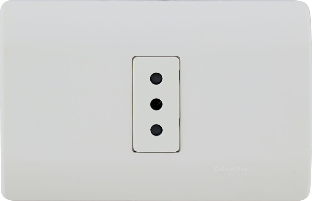 Enchufe Simple 2P+T 10A 250V Armado Blanco Genesis MWD130327516 (144812) — SCHNEIDER ELECTRIC
