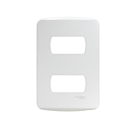 Placa 2 Puestos Con Soporte Blanco Miluz S3B57220 (144848) — SCHNEIDER ELECTRIC