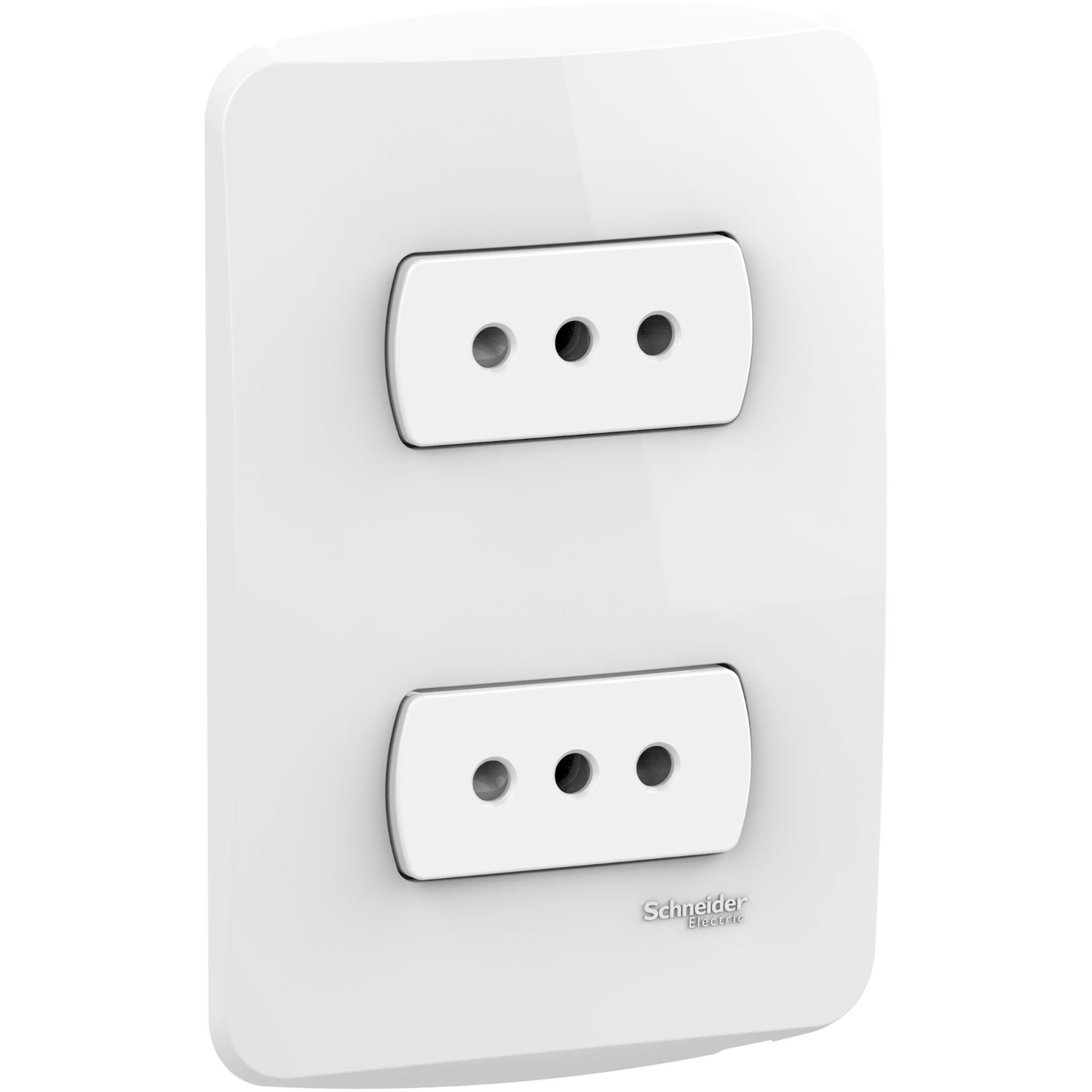 Enchufe Doble 2P+T 10A Blanco Armada Miluz S3B60470 (144869) — SCHNEIDER ELECTRIC