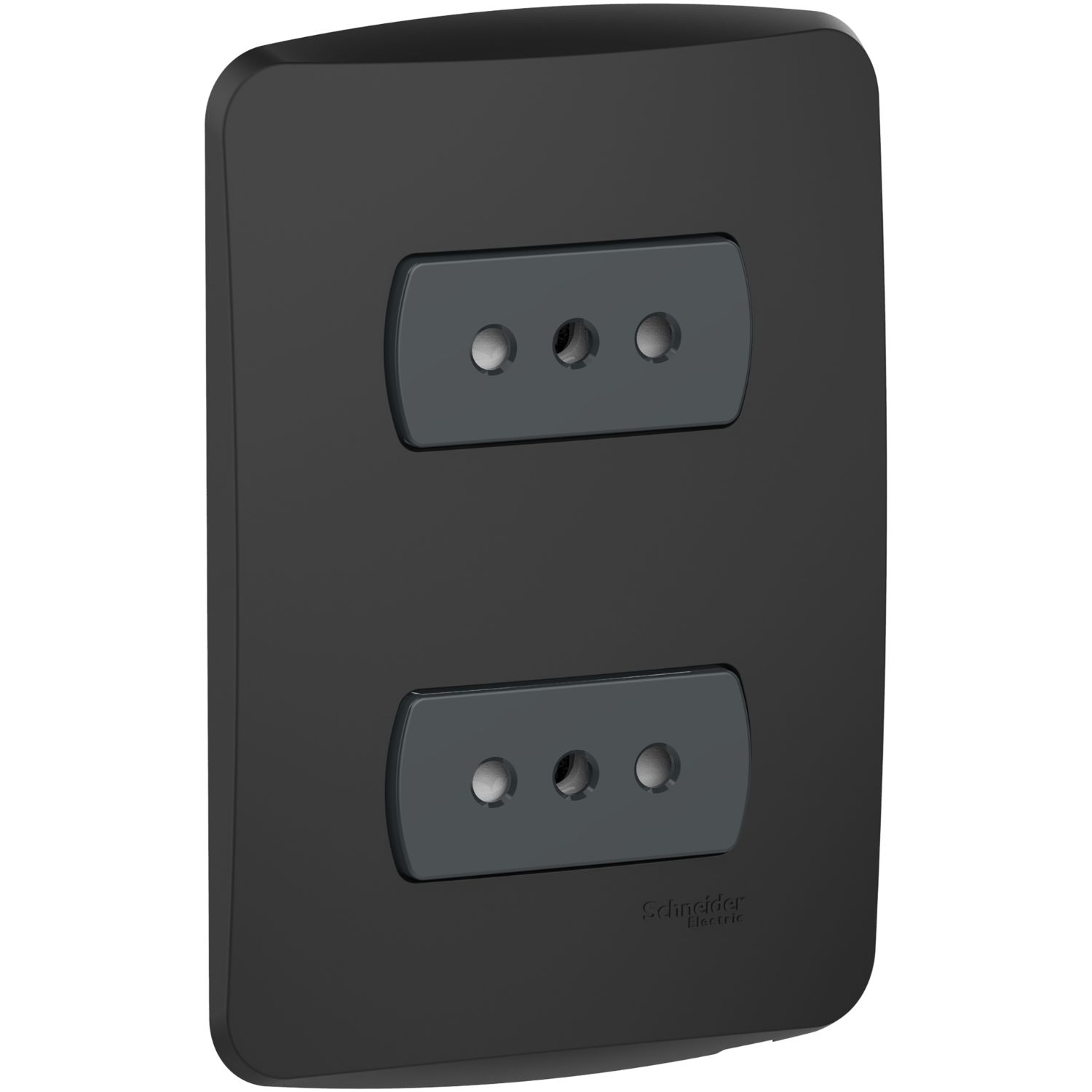Enchufe Doble 2P+T 10A Grafito Armada Miluz S3B60476 (144870) — SCHNEIDER ELECTRIC