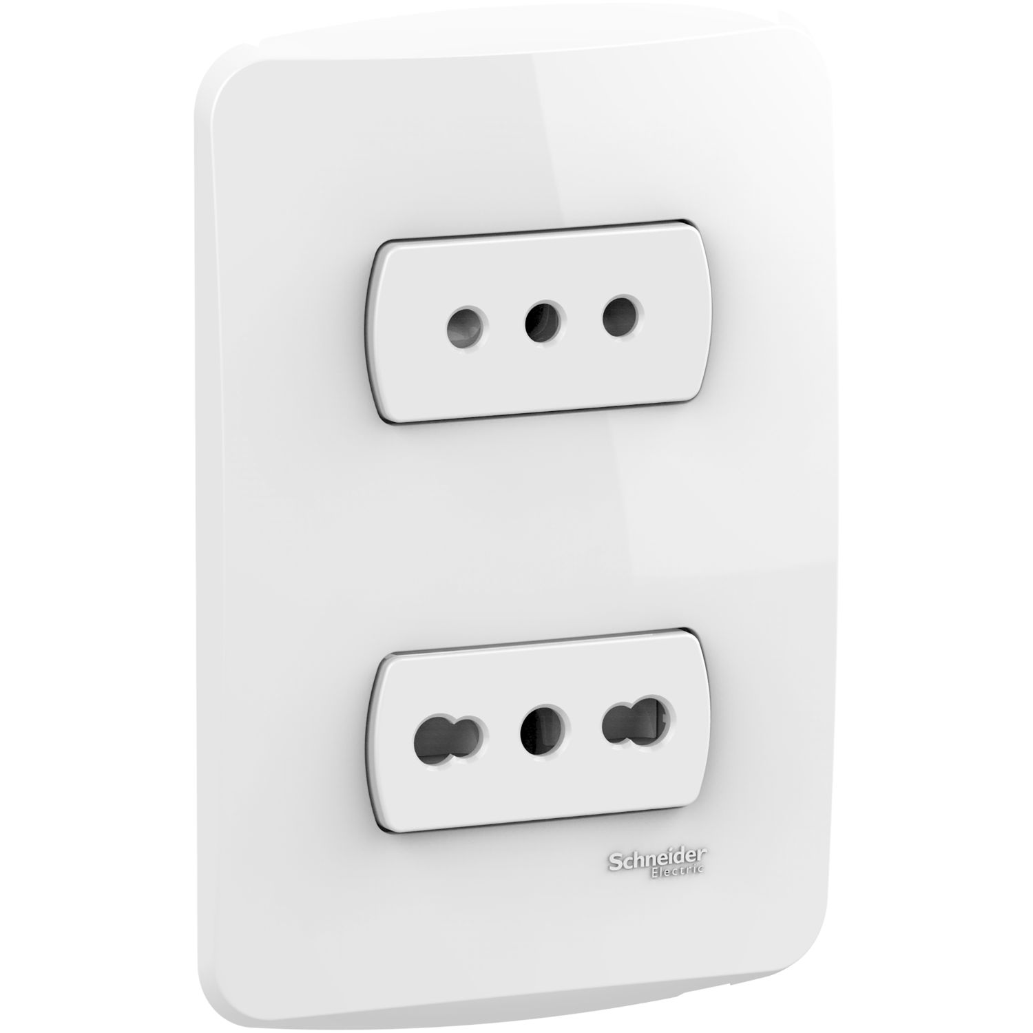 Enchufe Simple 10/16A + Toma 10A Blanco Armada Miluz S3B60490 (144873) — SCHNEIDER ELECTRIC