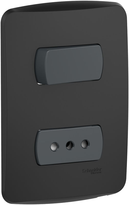 Interruptor 9/12 + Enchufe 10A 250V Grafito Armada Miluz S3B69106 (144876) — SCHNEIDER ELECTRIC