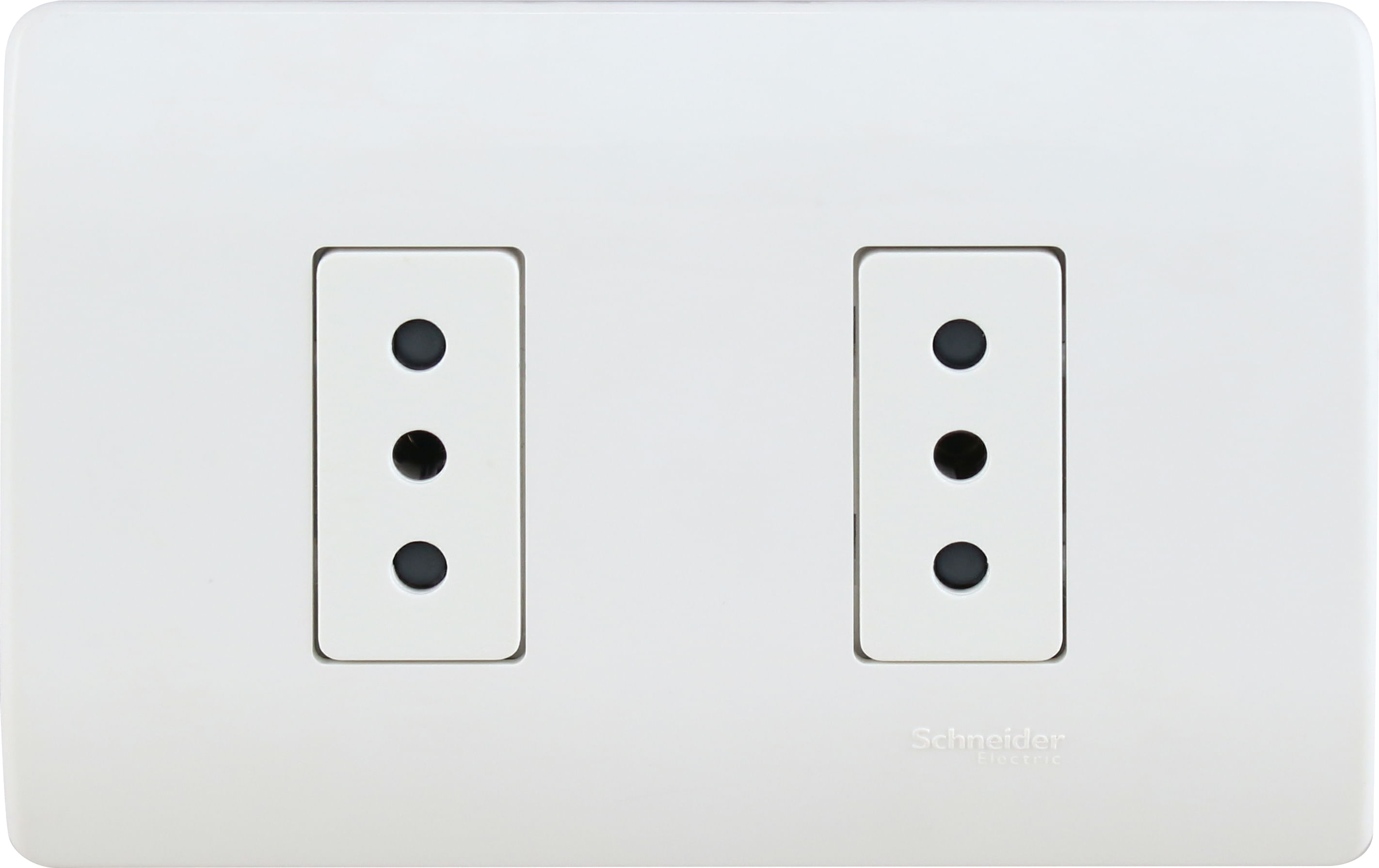 Enchufe Doble 2P+T 10A 250V Armado Blanco Genesis MWD130327517 (145214) — SCHNEIDER ELECTRIC