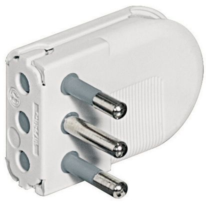 Enchufe Macho Volante 2P+T 10A Blanco S2495TAE (147739) — BTicino