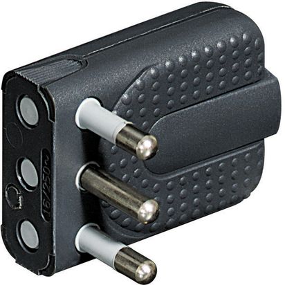 Enchufe Macho Volante 2P+T 16A Gris Corner S2466TGE (147750) — BTicino