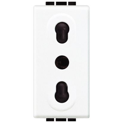 Modulo Enchufe 2P+T 10/16A 250V Blanco N4180 Living Light (147937) — BTICINO