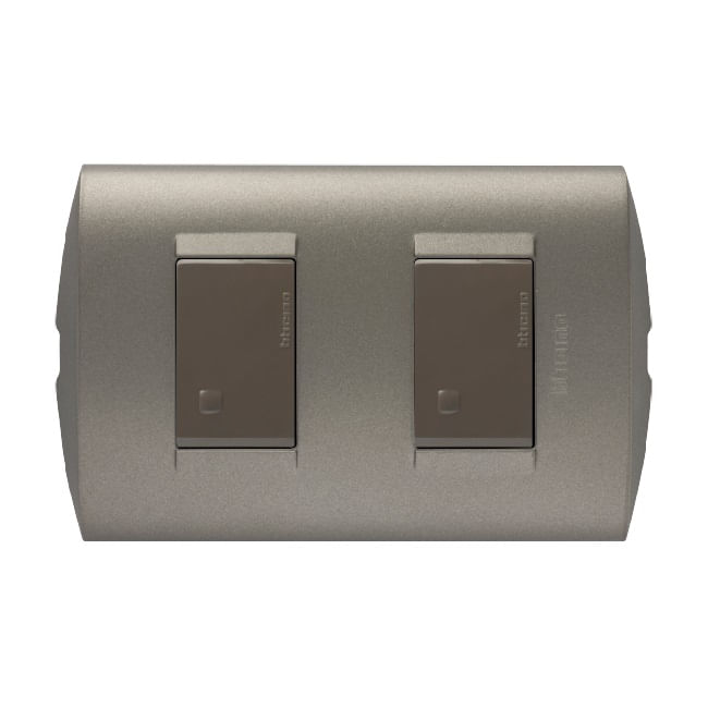 Interruptor Doble 9/15 Mink/terra Armado AE2200EGTI Modus Style (148712) — BTicino