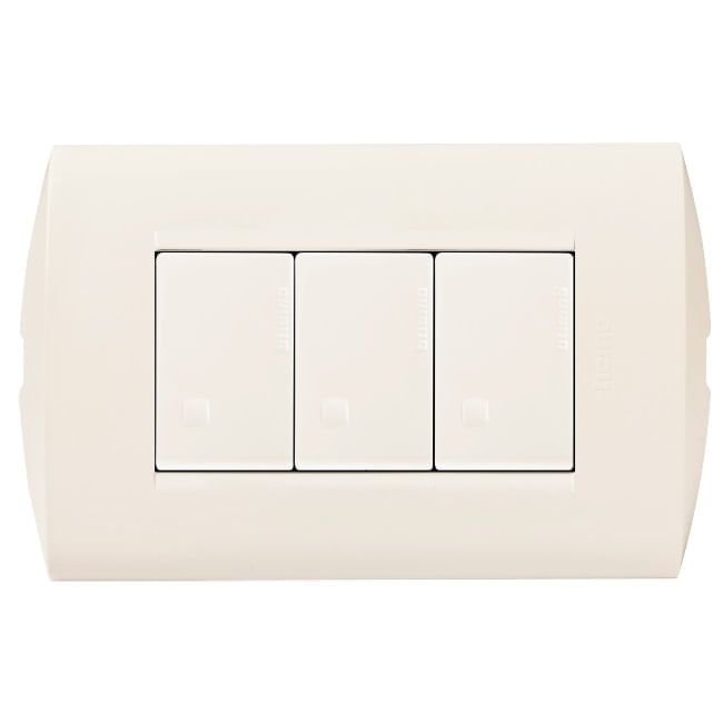 Interruptor Triple 9/32 Marfil Armado AE2300EM Modus Style (148738) — BTICINO