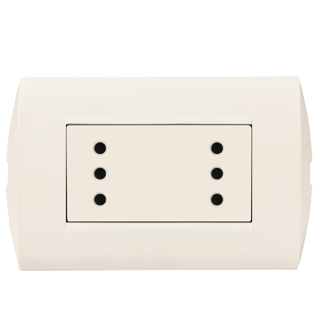 Enchufe Duplex 2P+T 10A Marfil Armado AE2113E2M Modus Style (148742) — BTicino