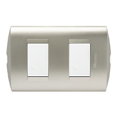 Interruptor Doble 9/15 Blanco/perla Armado AE2200EBNA Modus Style (148762) — BTicino