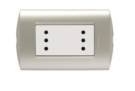 Enchufe Duplex 2P+T 10A Blanco/perla Armado AE2113E2BNA Modus Style (148767) — BTicino