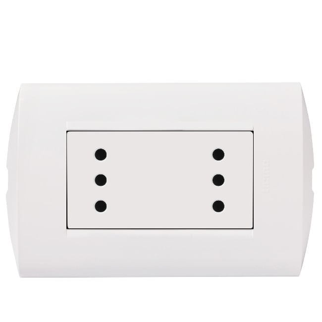 Enchufe Duplex 2P+T 10A Blanca Armado AE2113E2B Modus Style (148775) — BTicino