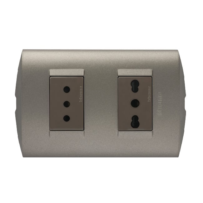 Enchufe 10A+10/16A Mink/terra Armado AE2288EGTI Modus Style (148796) — BTicino