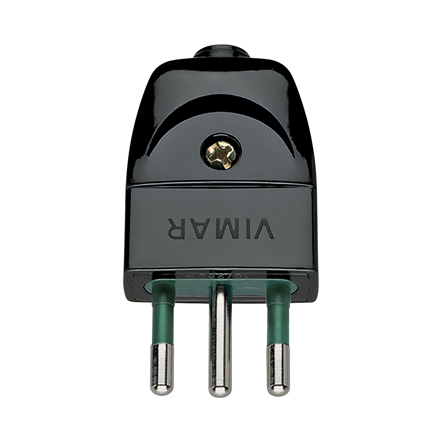 Enchufe Macho Volante 2P+T 10A 250V S11 Negro 201 — Vimar — VIMAR