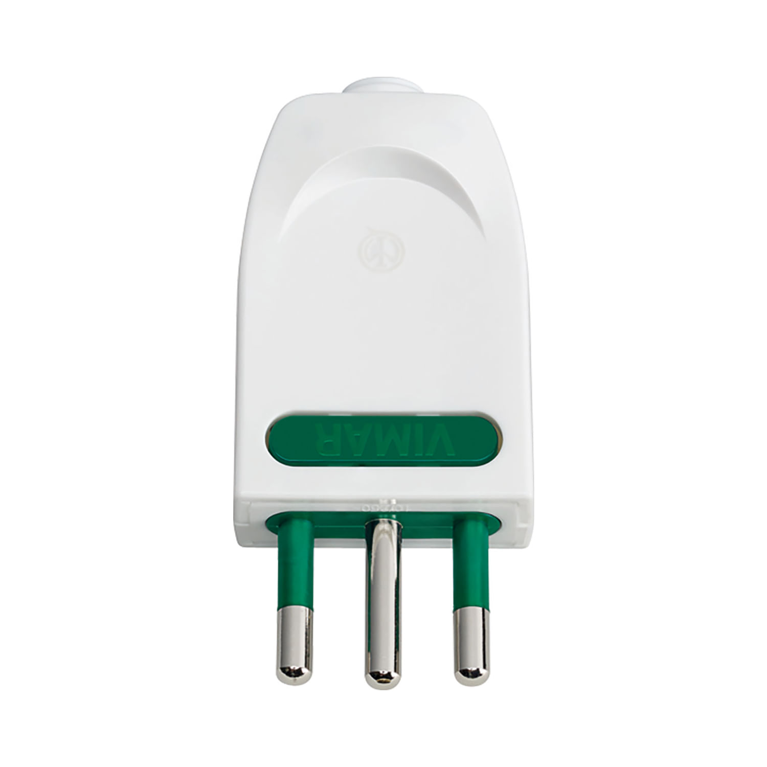 Enchufe Macho Volante Orientable 2P+T 10A 250V S11 Blanco 00203.B — Vimar — VIMAR