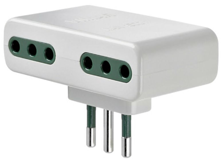 Adaptador Multiple 2P+T 10A 250V Pl S11 Blanco 01161.B — Vimar — VIMAR