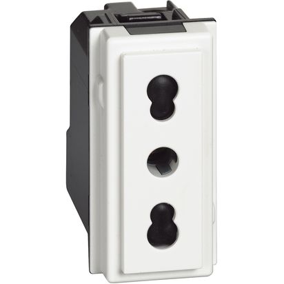 Módulo Enchufe 2P+T 10/16A 250VAC Blanco KW4180 — BTicino — BTICINO