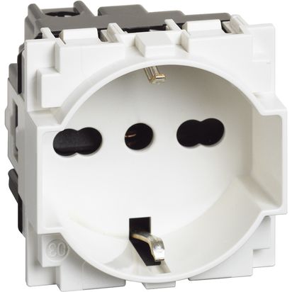 Módulo Enchufe Schuko 2P+T 10/16A 250V Blanco KW4140A16 — BTicino — BTICINO
