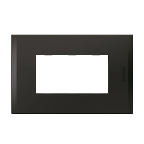 Placa 3 Puestos Black con Soporte Nobile AF5S3NG (149438) — BTICINO