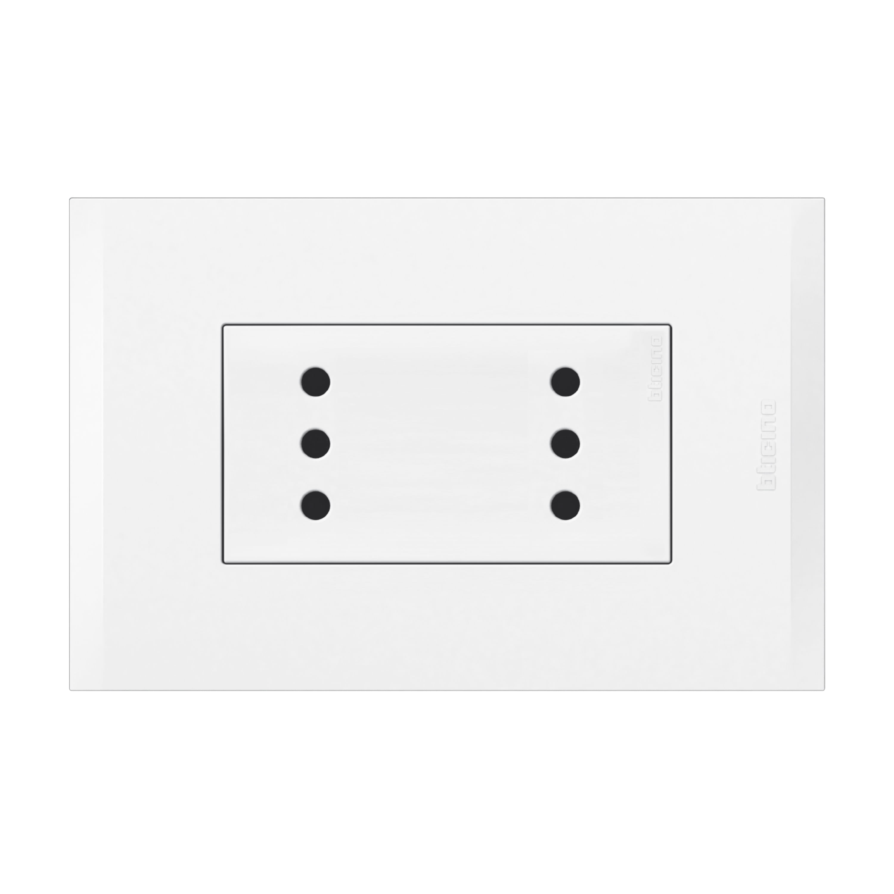 Enchufe Duplex 2P+T 10A 250V Blanco Blanco Nobile AF2113E2B (149488) — BTicino
