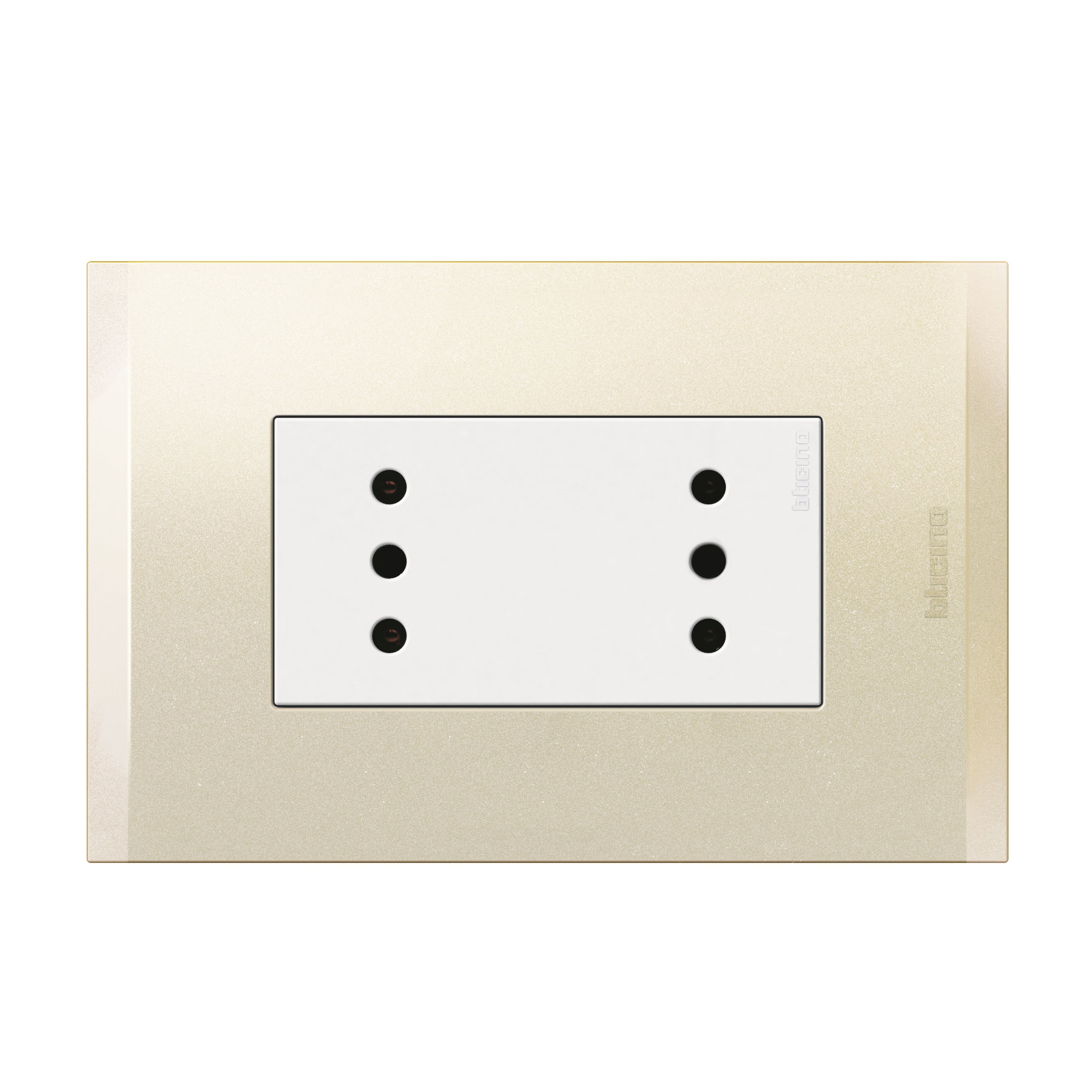 Enchufe Duplex 2P+T 10A 250V Blanco Perla Nobile AF2113E2BNA (149489) — BTICINO
