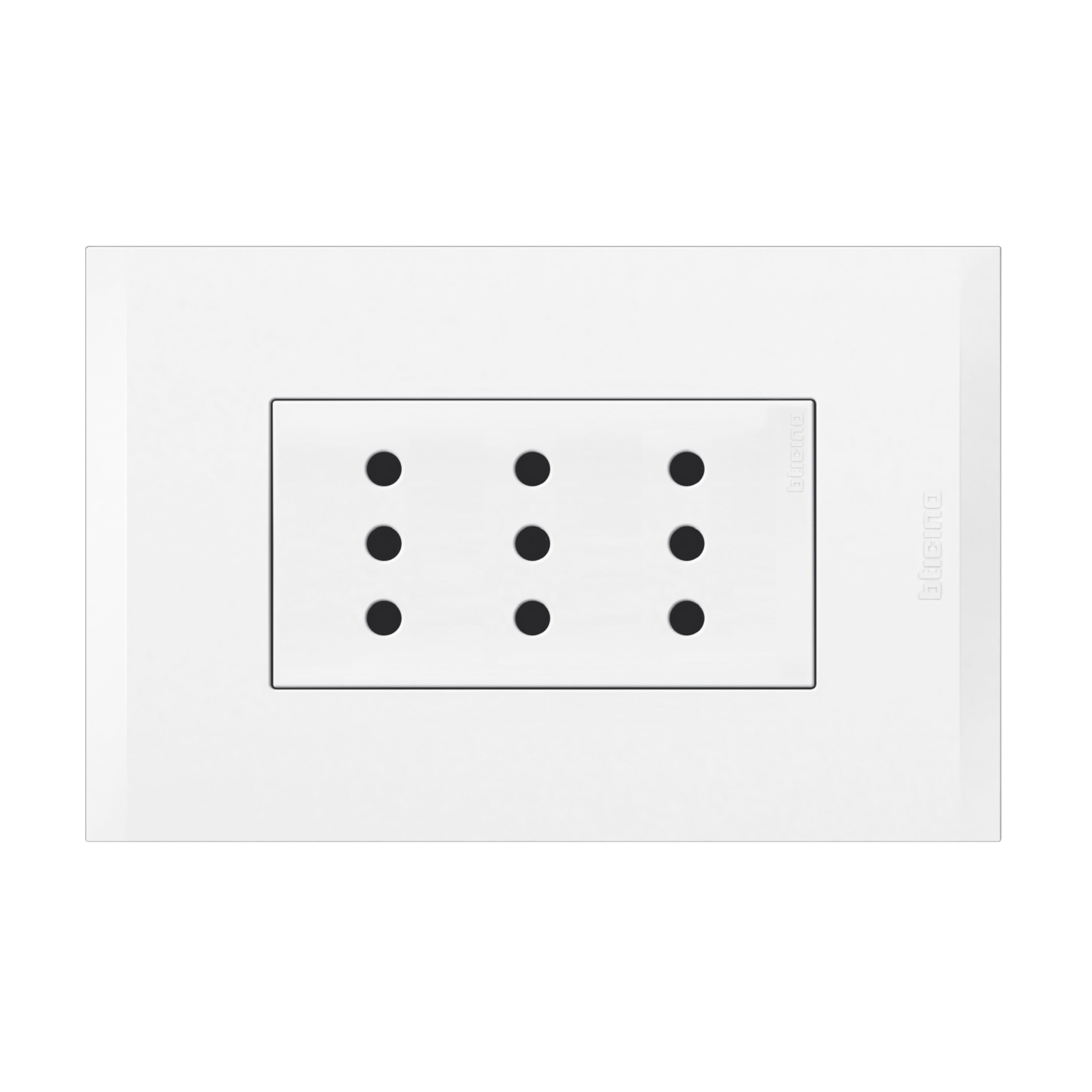 Enchufe Triplex 2P+T 10A 250V Blanco Blanco Nobile AF2113E3B (149500) — BTicino
