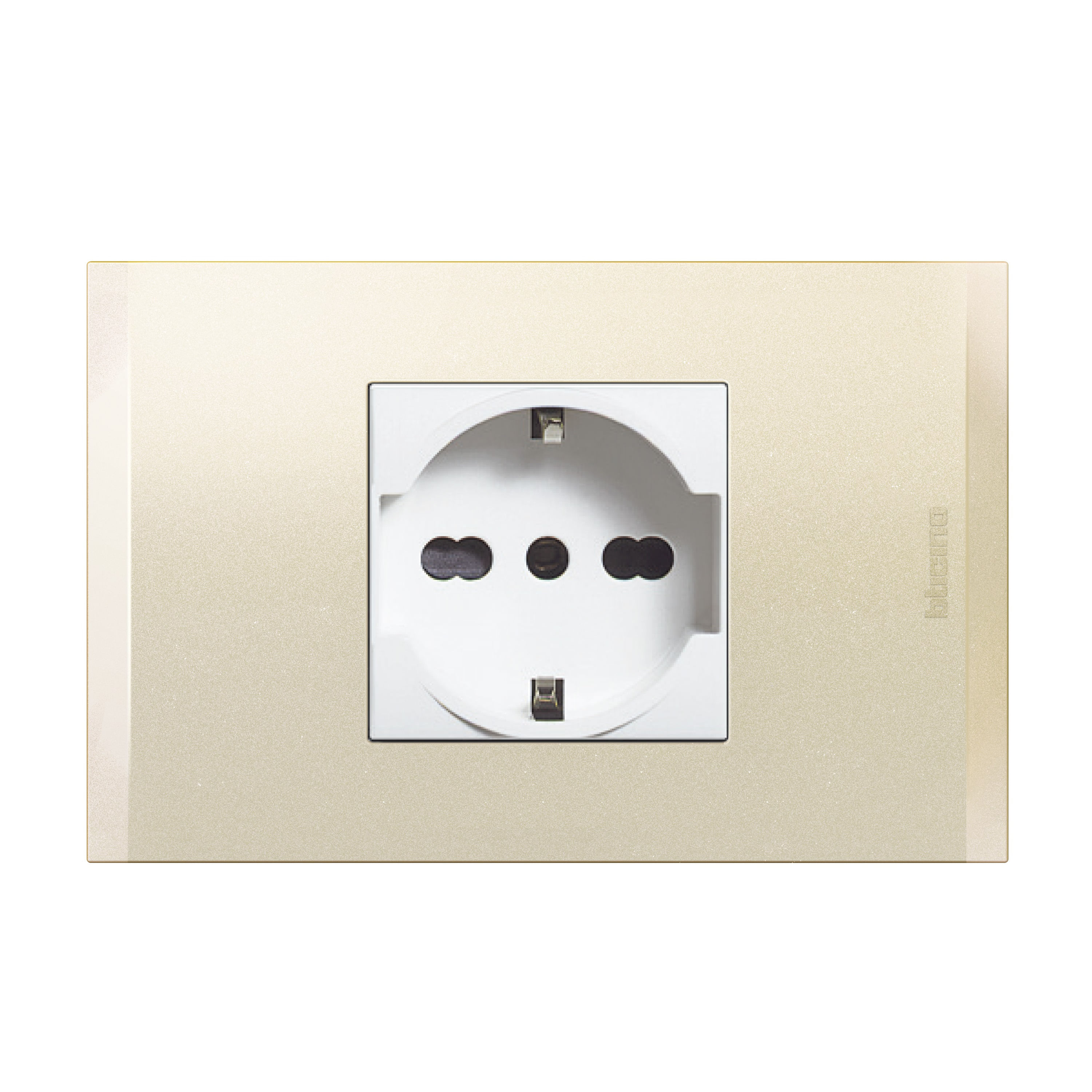 Enchufe Schuko 2P+T 10A/16A 250V Blanco Perla Nobile AF2150EBNA (149510) — BTicino