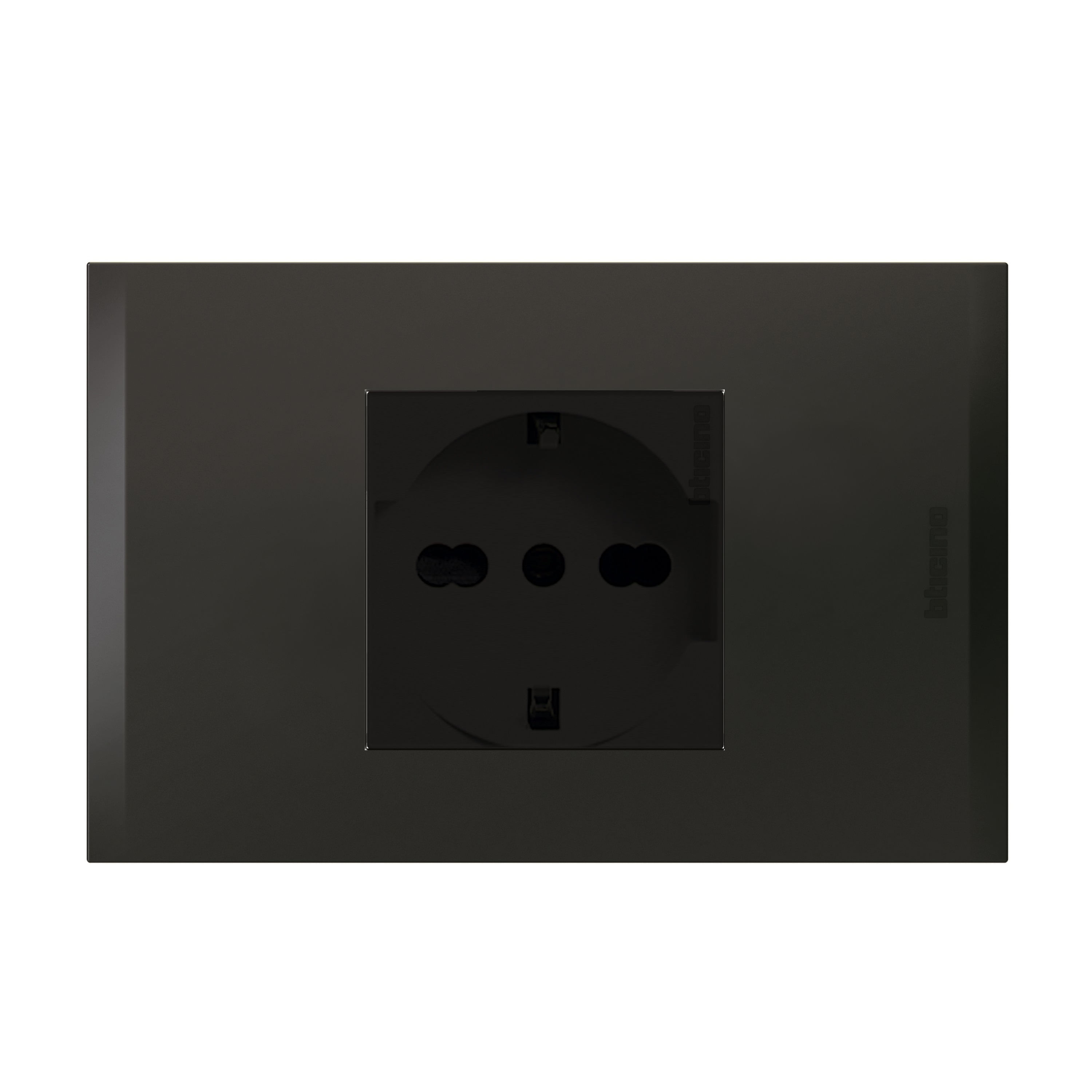 Enchufe Schuko 2P+T 10A/16A 250V Antracita Black Nobile AF2150EANG (149511) — BTICINO