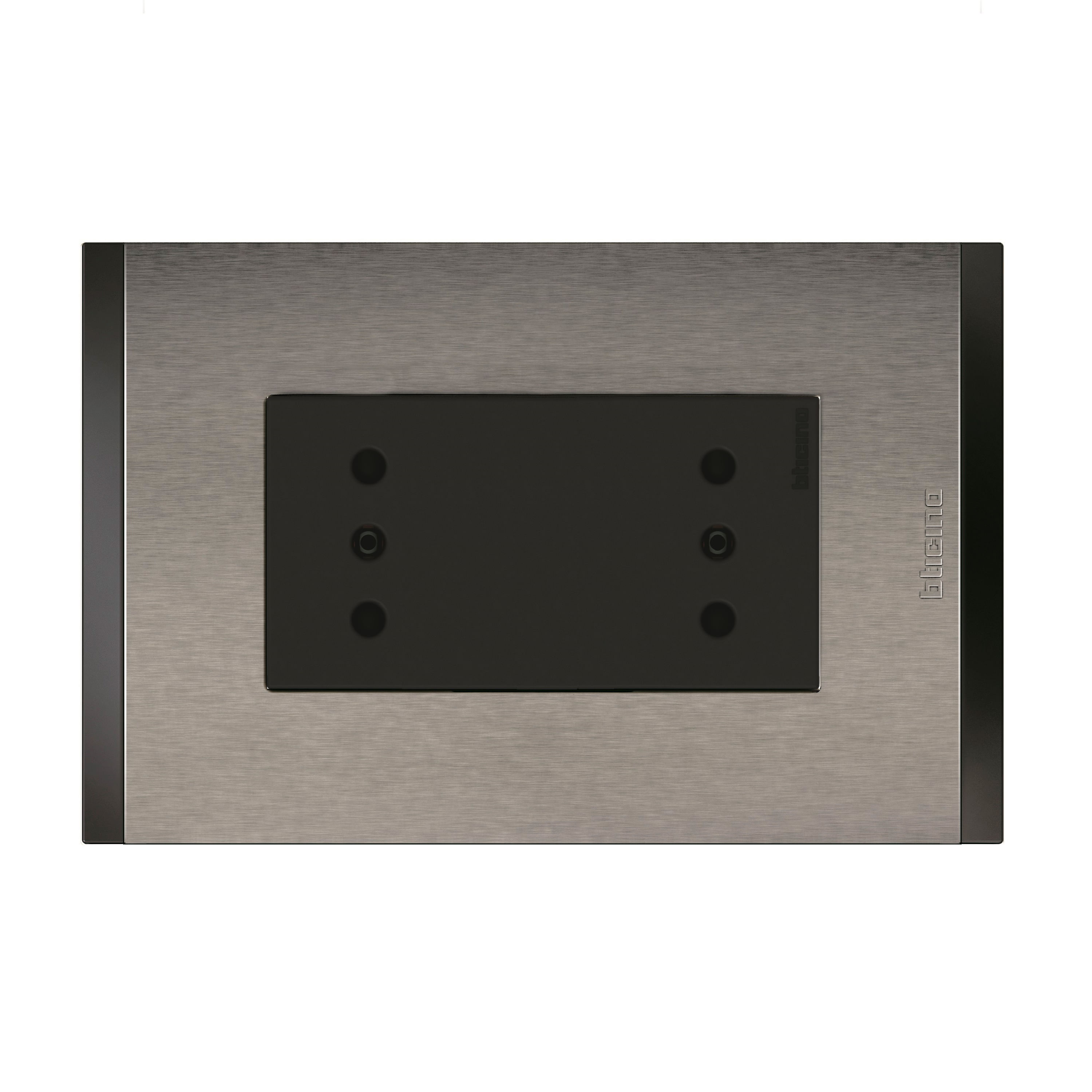 Enchufe Duplex 2P+T 10A 250V Metal Titanio Nobile AF2113E2AMT (149516) — BTICINO