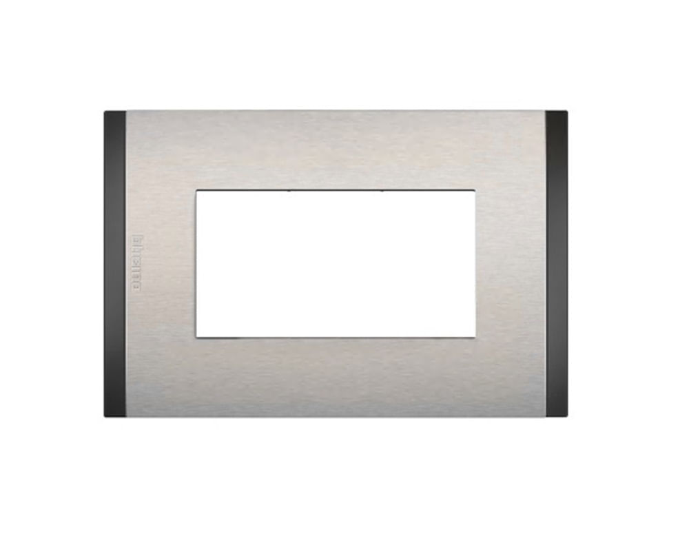 Placa 3 Puestos Metal Titanio con Soporte Nobile AF5S3MT (149521) — BTICINO