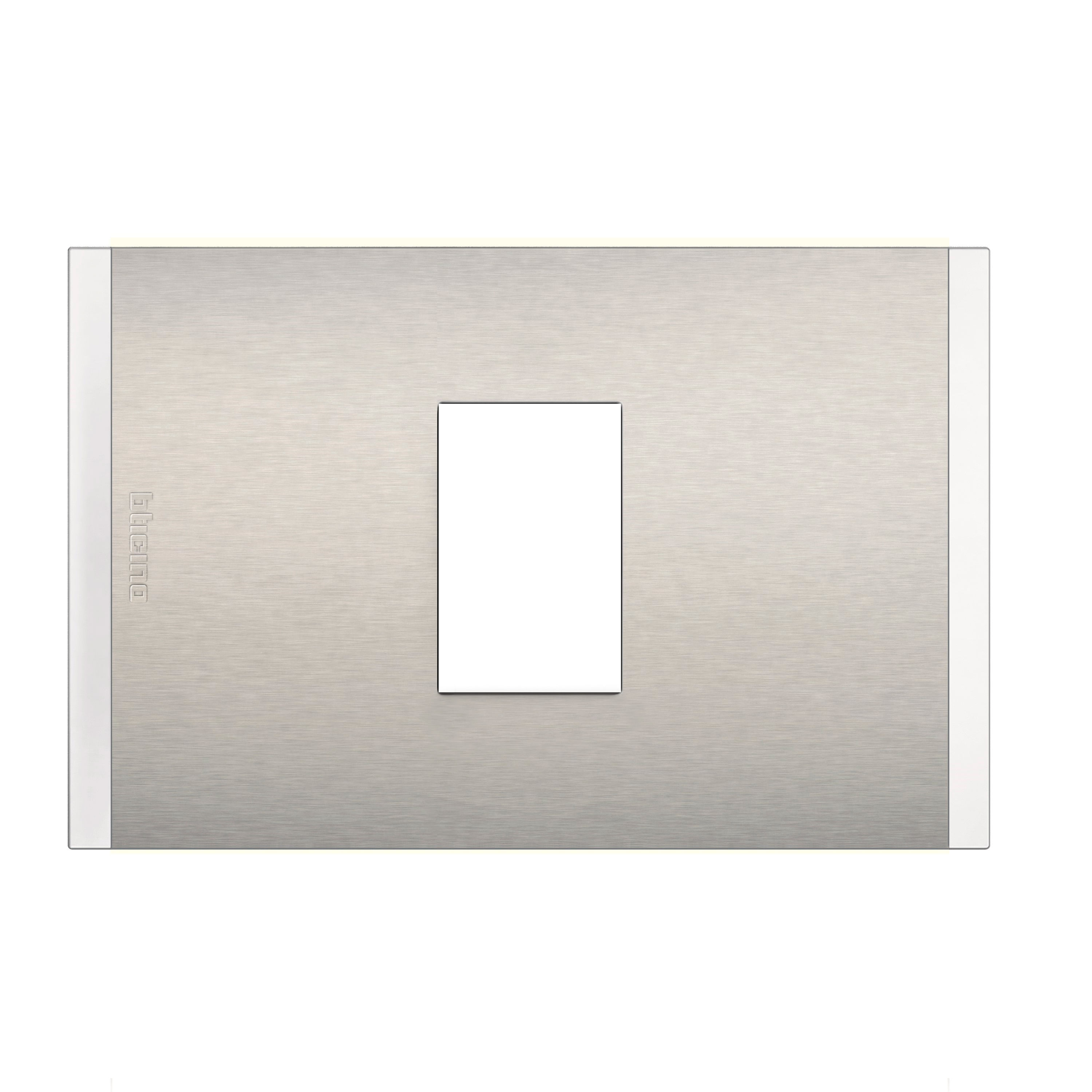 Placa 1 Puesto Metal Aluminio con Soporte Nobile AF5S1MN (149522) — BTicino