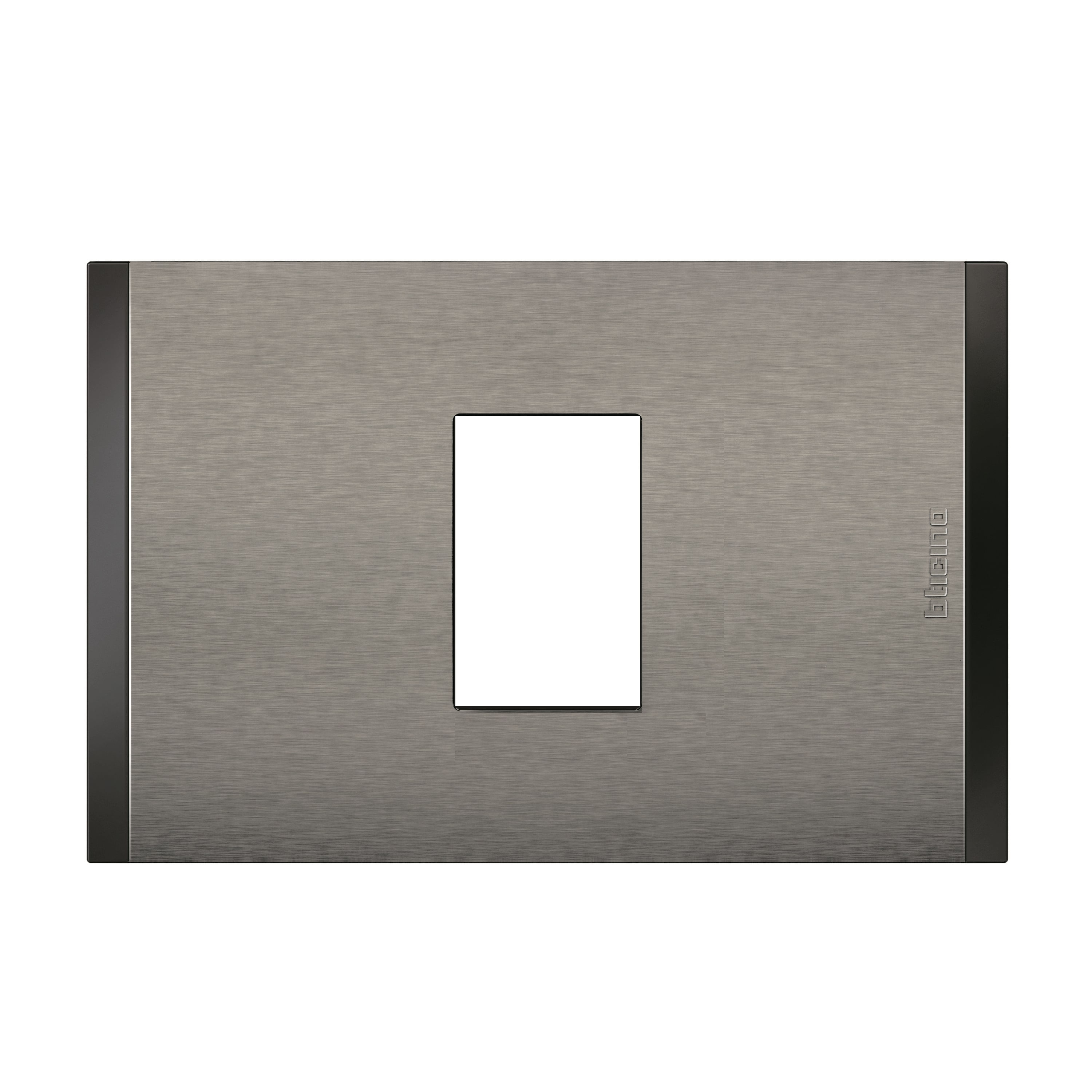 Placa 1 Puesto Metal Titanio con Soporte Nobile AF5S1MT (149533) — BTicino