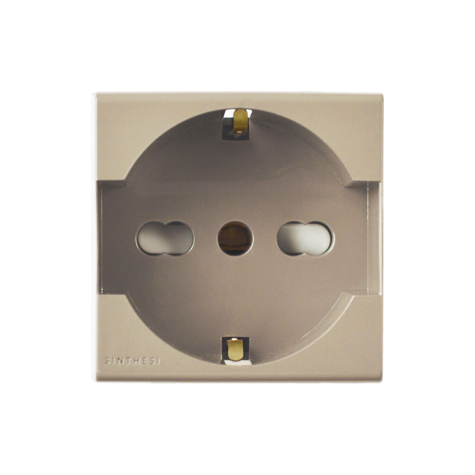Módulo Tomacorriente Schuko 2P+T 10/16A 250V S22 Beige 223302 — Sinthesi — Sinthesi
