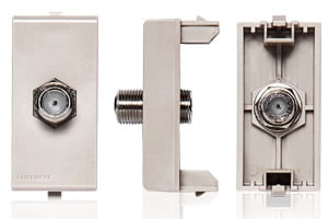 Módulo Toma Coaxial TV SAT S22 Beige 224202 — Sinthesi — Sinthesi