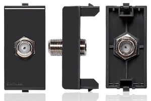 Módulo Toma Coaxial TV SAT S22 Noir 224206 — Sinthesi — Sinthesi