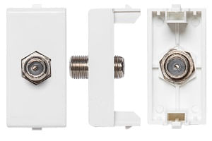 Módulo Toma Coaxial TV SAT S22 Blanco 224201 — Sinthesi — Sinthesi