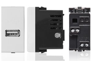 Módulo Cargador USB 1A 5V S22 Blanco 224701 — Sinthesi — Sinthesi