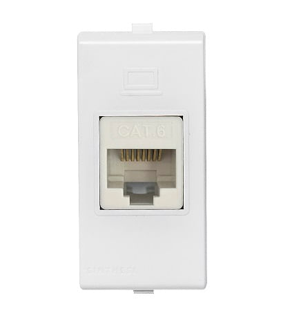 Módulo Toma Datos RJ45 Cat 6 S22 Blanco 224601 — Sinthesi — Sinthesi