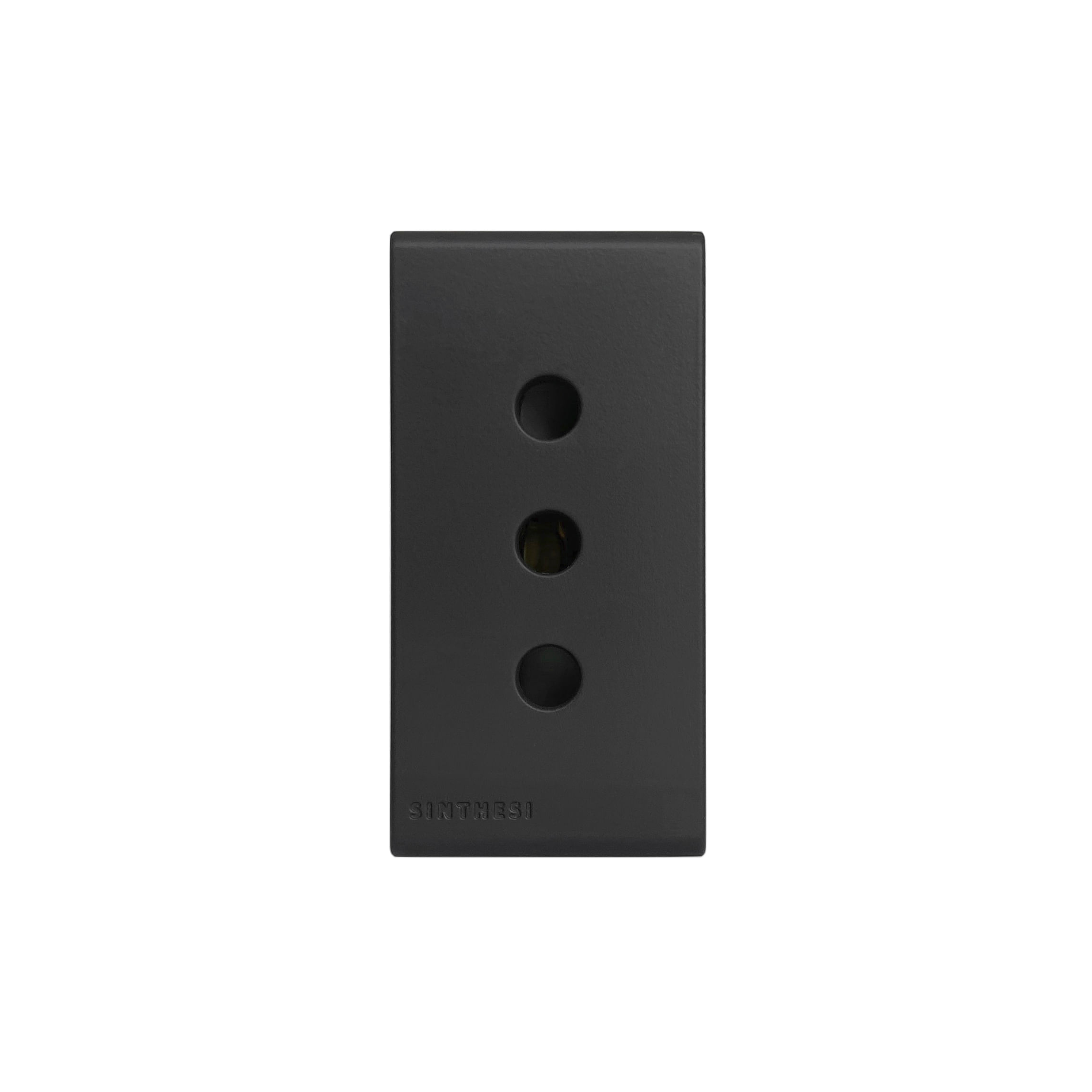Módulo Tomacorriente 10A 250V 2P+T Blue Negro 393005 — Sinthesi — Sinthesi