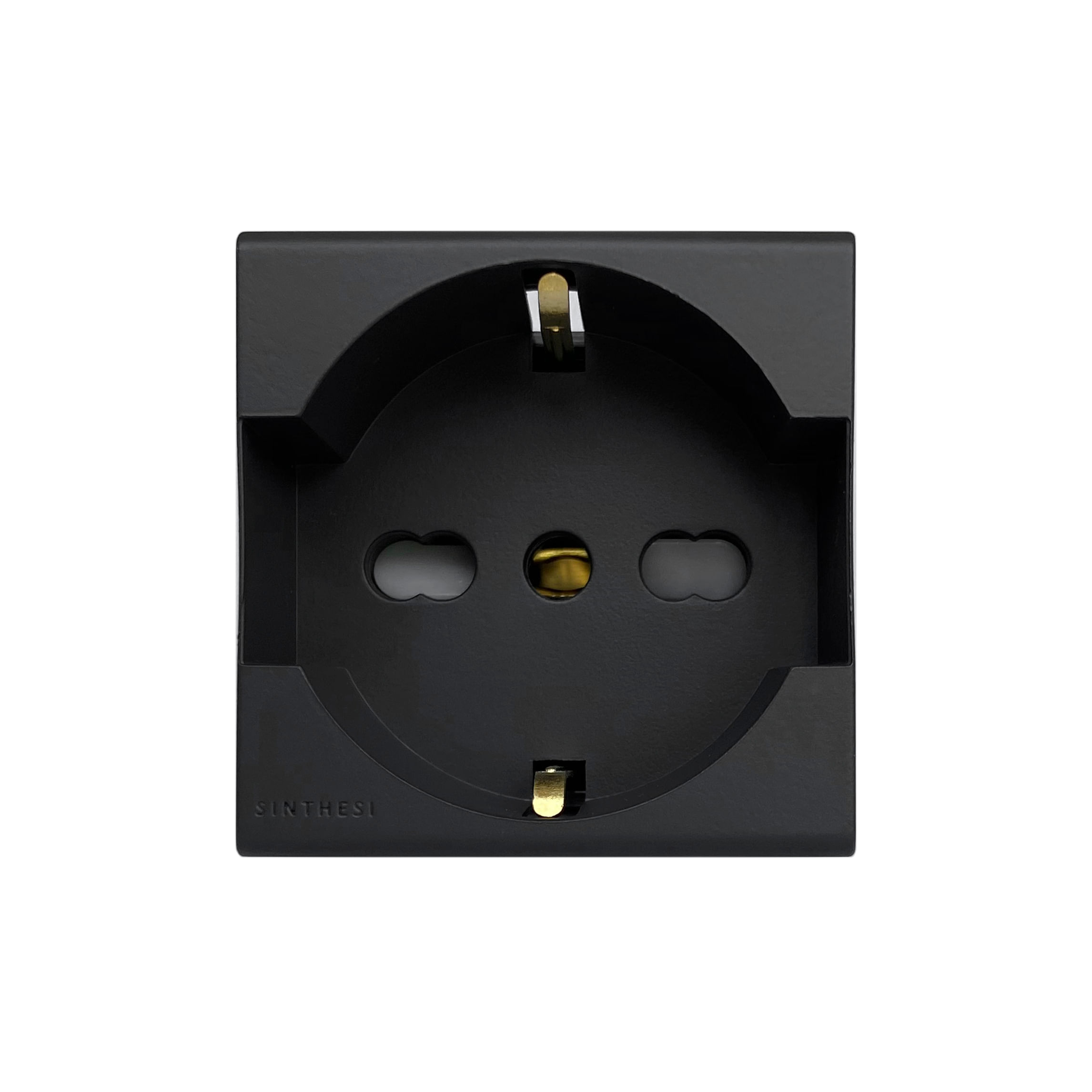 Módulo Tomacorriente Schuko 16A 250V 2P+T Blue Negro 393305 — Sinthesi — Sinthesi