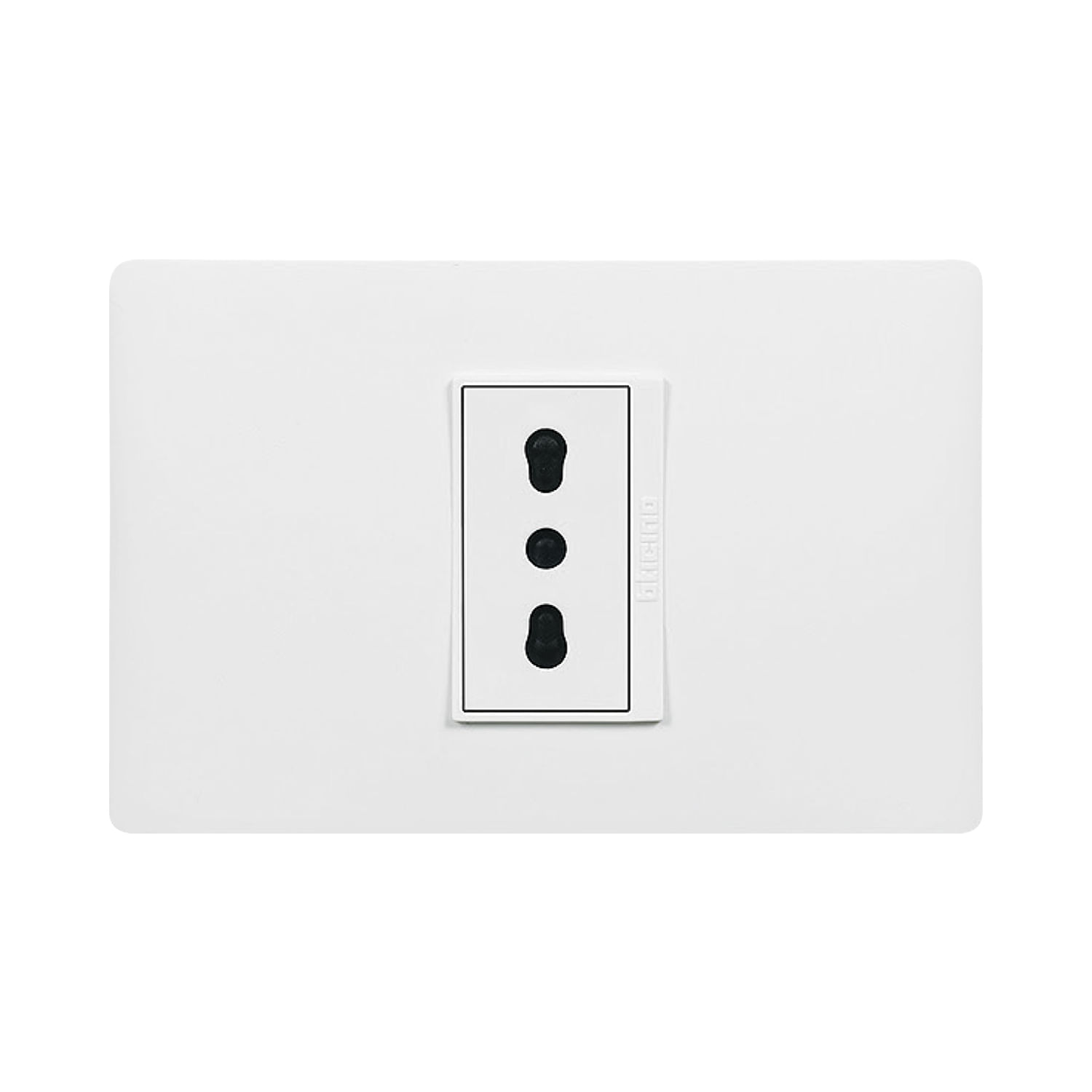 Enchufe 2P+T 10/16A Bipaso 250V Blanco Armado Luzica PU1180 (154905) — BTicino
